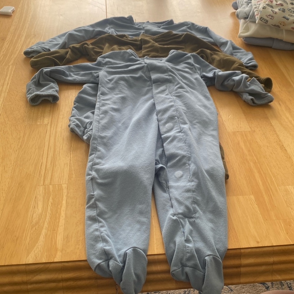 A set of 3 Magnetic Me 0-3 Months Modal Footies